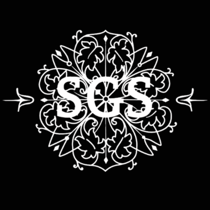 SGS White Logo (black back)